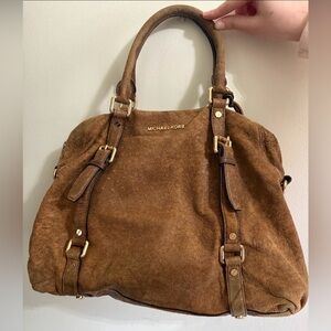 Michael Kors Tan Suede Shoulder Bag